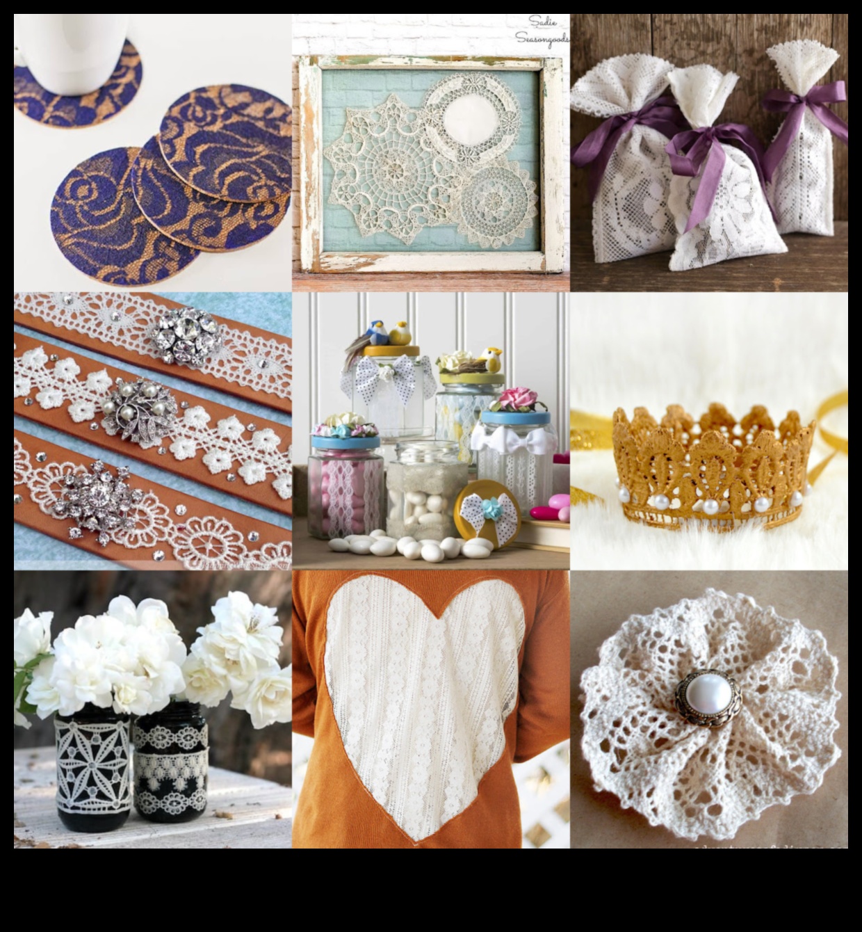 DIY aksesuāri ar izrotātām mežģīnēm: piešķir sievišķīgu noskaņu