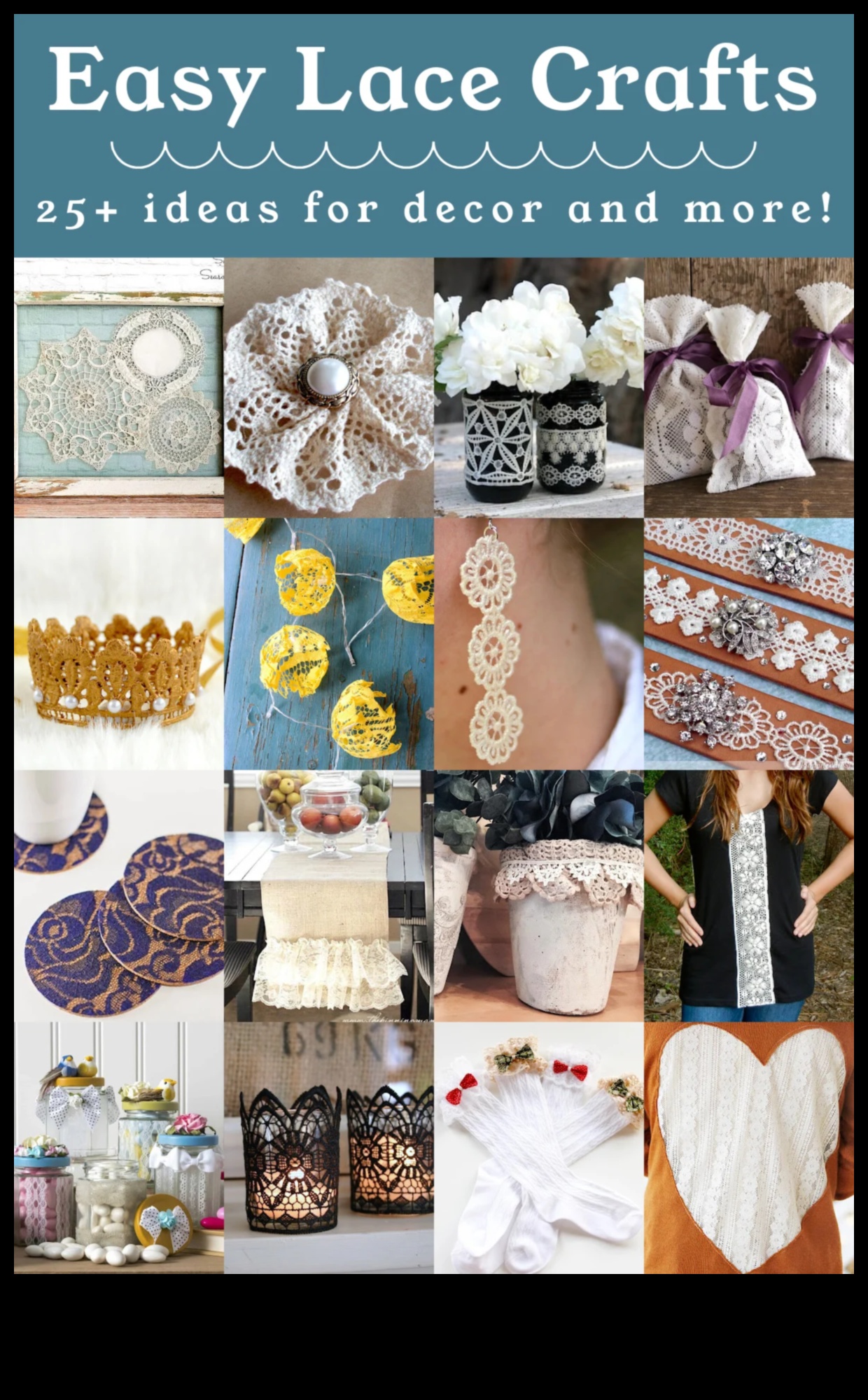 DIY aksesuāri ar izrotātām mežģīnēm: piešķir sievišķīgu noskaņu